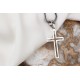 Glorria 925k Sterling Silver Men Cross Silver Necklace