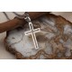 Glorria 925k Sterling Silver Men Cross Silver Necklace