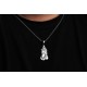 Glorria 925k Sterling Silver Men Prayer Silver Necklace