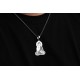 Glorria 925k Sterling Silver Men Buddhist Nun Sterling Silver Necklace