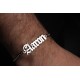 Glorria 925k Sterling Silver Men Personalized Gothic Name Gourmet Chain Sterling Silver Bracelet