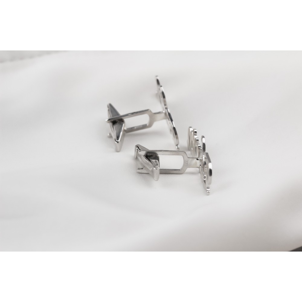 Glorria 925k Sterling Silver Men Custom Name Cufflinks