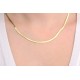 Glorria 925k Sterling Silver Italian Flat Chain Necklace