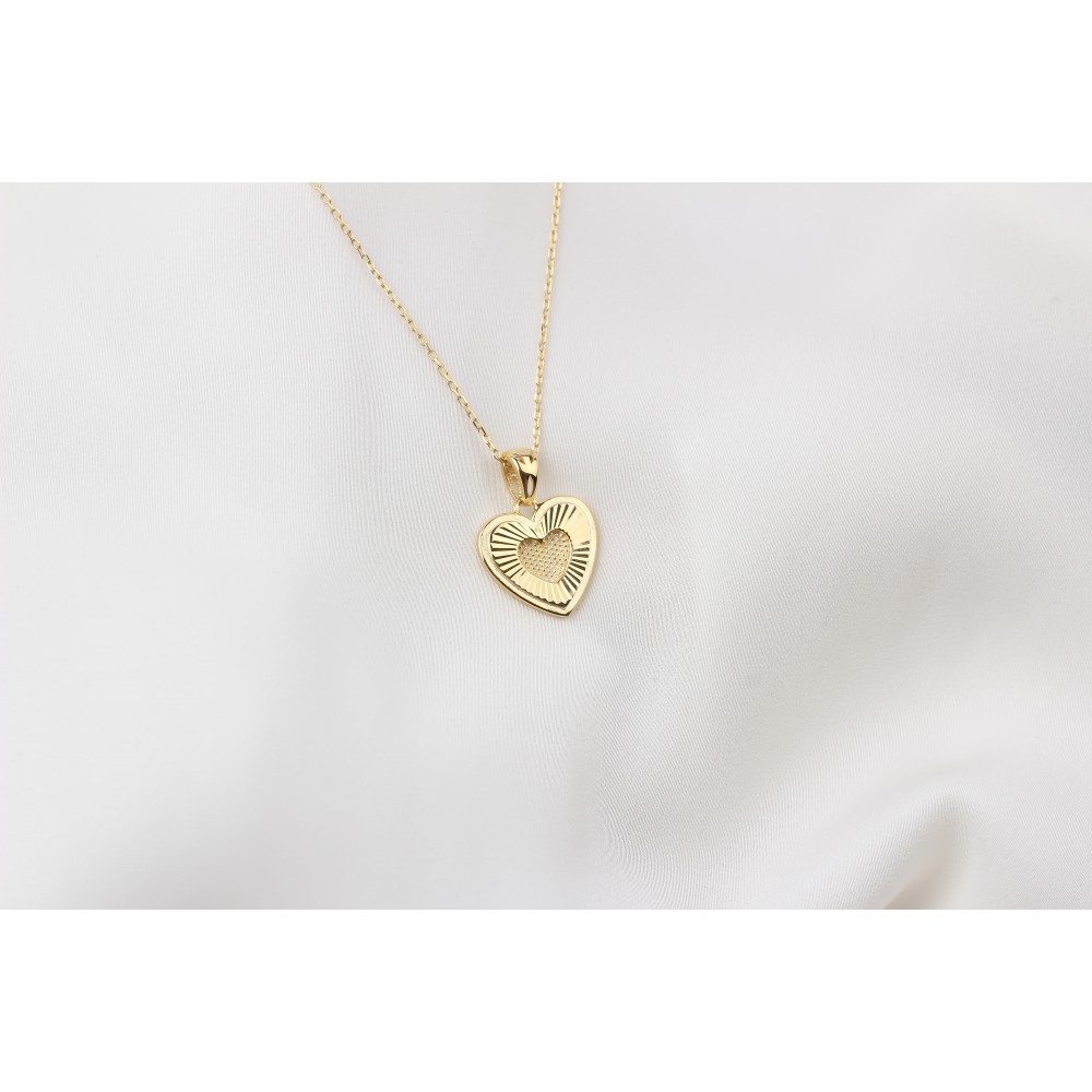 Glorria 925k Sterling Silver Heart Necklace