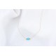 Glorria 14k Solid Gold Ball Turquoise Necklace