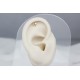 Glorria 14k Solid Gold Moon Star Helix Piercing