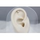 Glorria 14k Solid Gold Hanging Solitaire Helix Piercing