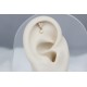 Glorria 14k Solid Gold Hanging Three Stone Helix Piercing