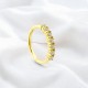 Glorria 14k Solid Gold 7 Stones Ring Piercing