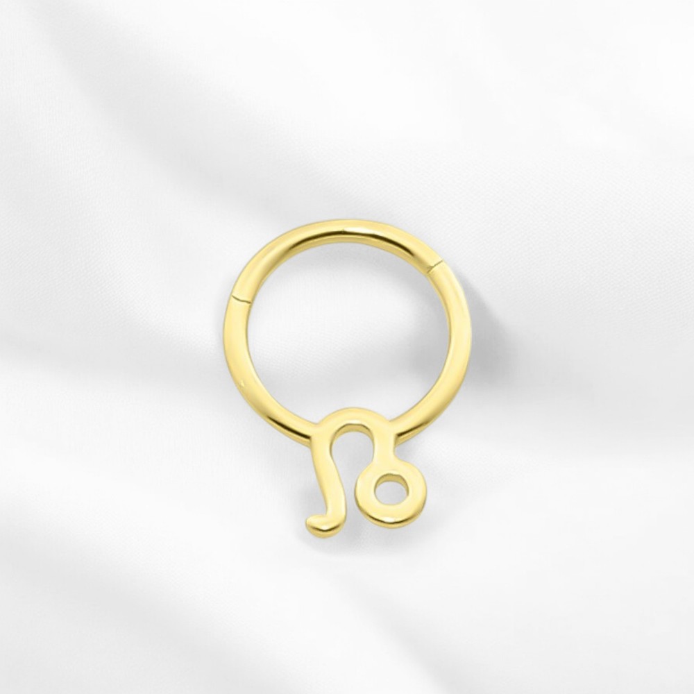 Glorria 14k Solid Gold Leo Ring Helix Piercing