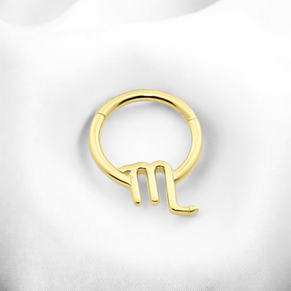 Glorria 14k Solid Gold Scorpio Ring Helix Piercing