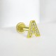 Glorria 14k Solid Gold Letter A Tragus Piercing