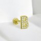 Glorria 14k Solid Gold Letter B Tragus Piercing