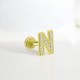 Glorria 14k Solid Gold Letter N Tragus Piercing