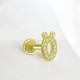 Glorria 14k Solid Gold Letter Ö Tragus Piercing