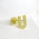 Glorria 14k Solid Gold Letter U Tragus Piercing