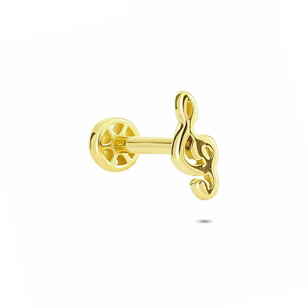 Glorria 14k Solid Gold Left Wrench Tragus Piercing