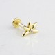 Glorria 14k Solid Gold Clover Tragus Piercing