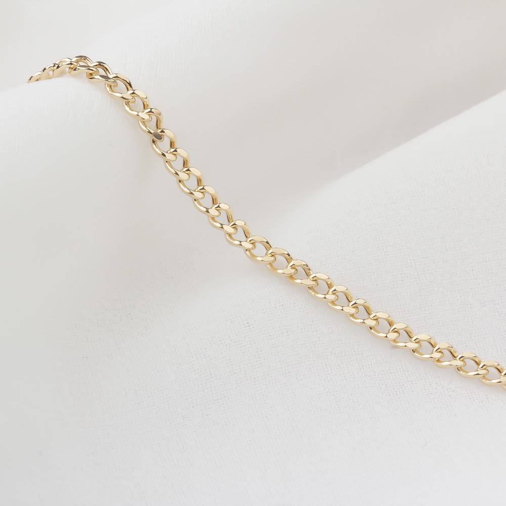 Glorria 14k Solid Gold Curb Chain