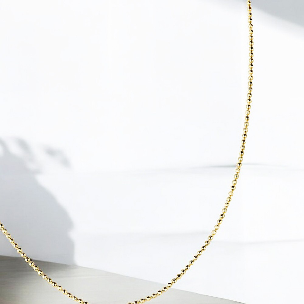 Glorria 14k Solid Gold Ball Chain