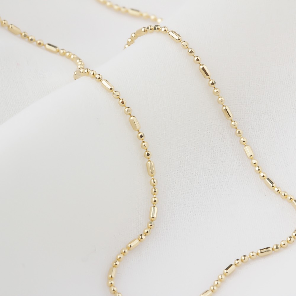 Glorria 14k Solid Gold Ball Chain