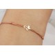 Glorria 14k Solid Gold Butterfly Rope Bracelet