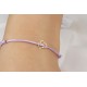 Glorria 14k Solid Gold Heart Rope Bracelet