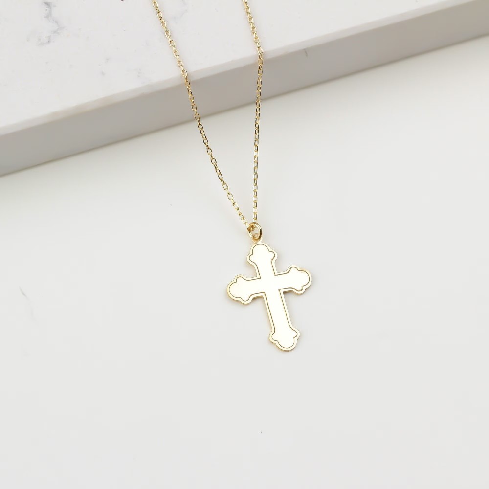 Glorria 925k Sterling Silver Cross Necklace