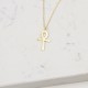 Glorria 925k Sterling Silver Ankh Necklace