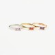 Glorria 925k Sterling Silver Personalized Baguette Birth Stone Ring