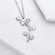 Glorria 925k Sterling Silver Personalized Birth Flower Necklace