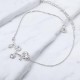 Glorria 925k Sterling Silver Personalized Birth Flower Bracelet