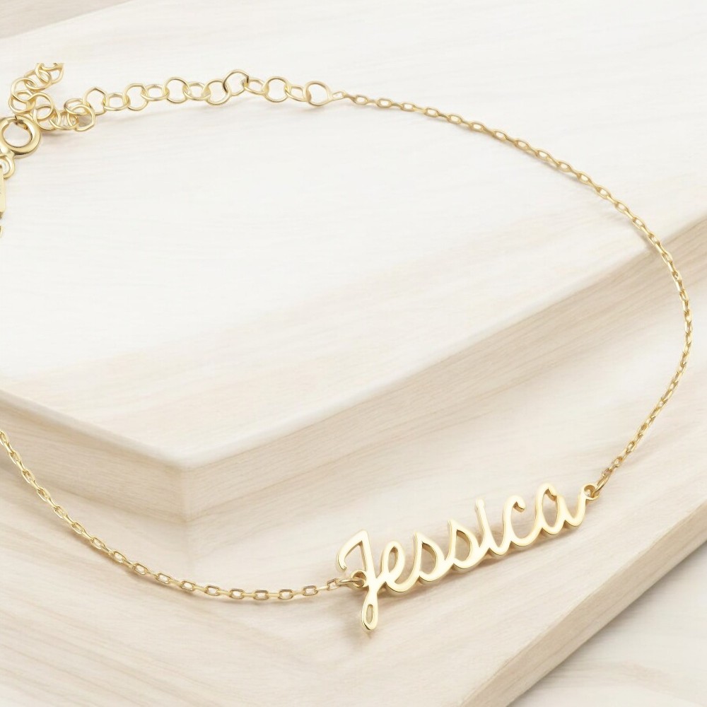 Glorria 925k Sterling Silver Personalized Name Bracelet