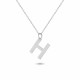 Glorria 925k Sterling Silver Letter H Necklace