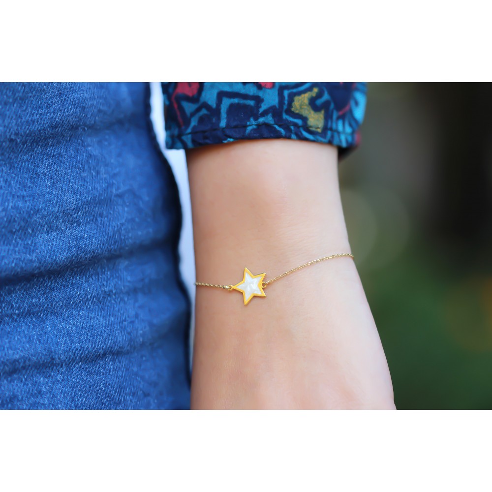 Glorria 925k Sterling Silver Star Bracelet