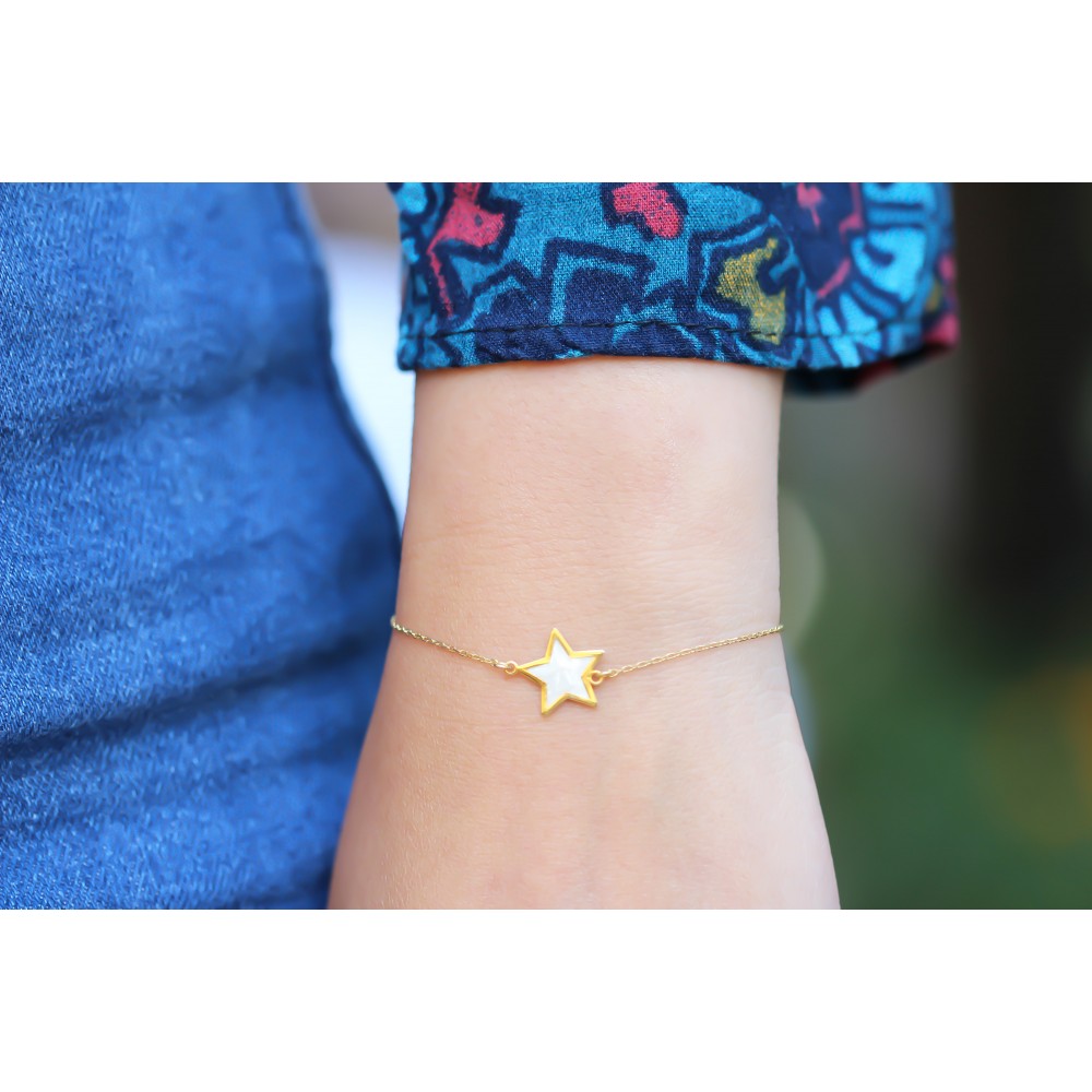 Glorria 925k Sterling Silver Star Bracelet