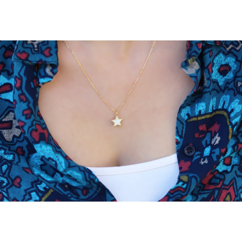 Glorria 925k Sterling Silver Star Necklace