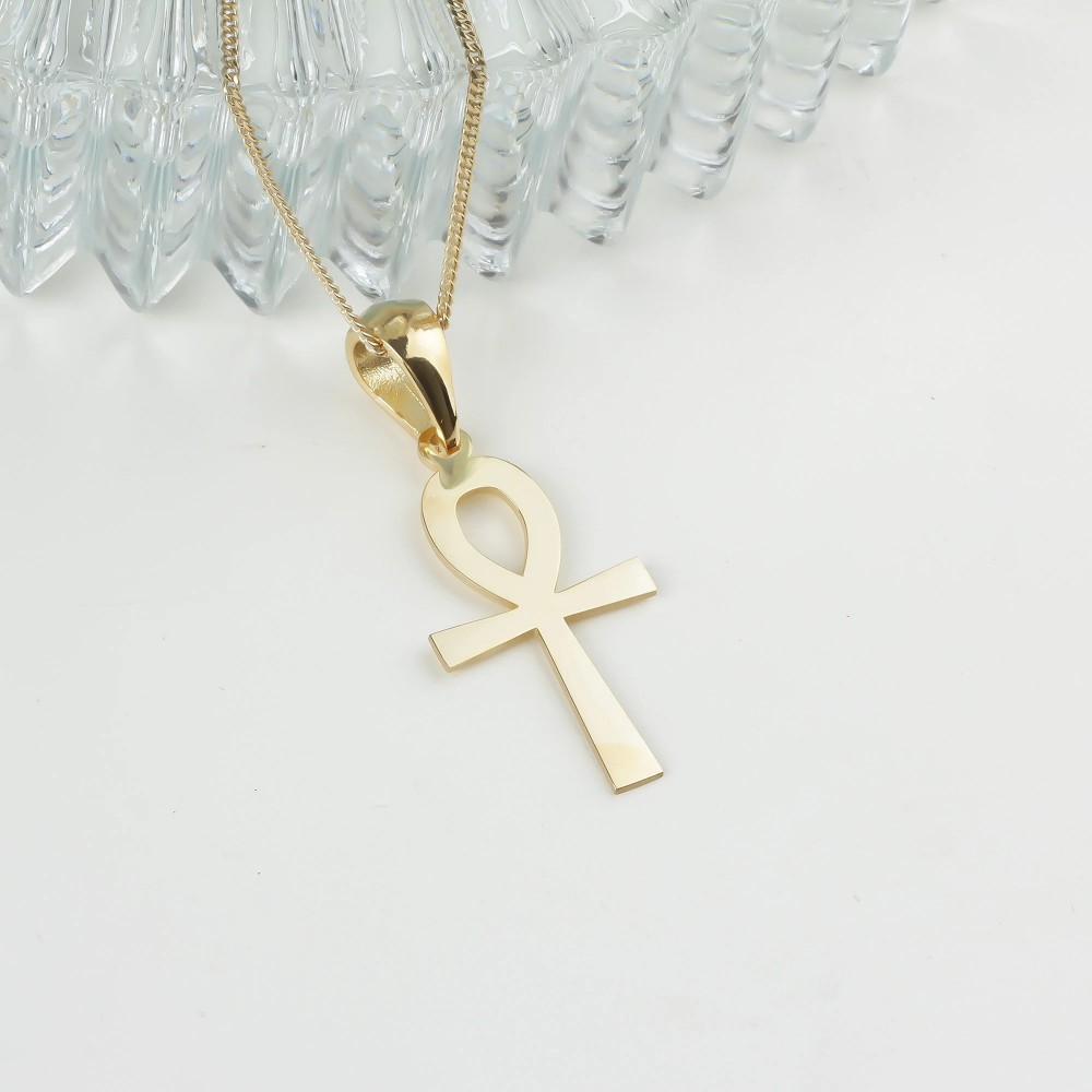 Glorria 925k Sterling Silver Ankh Necklace