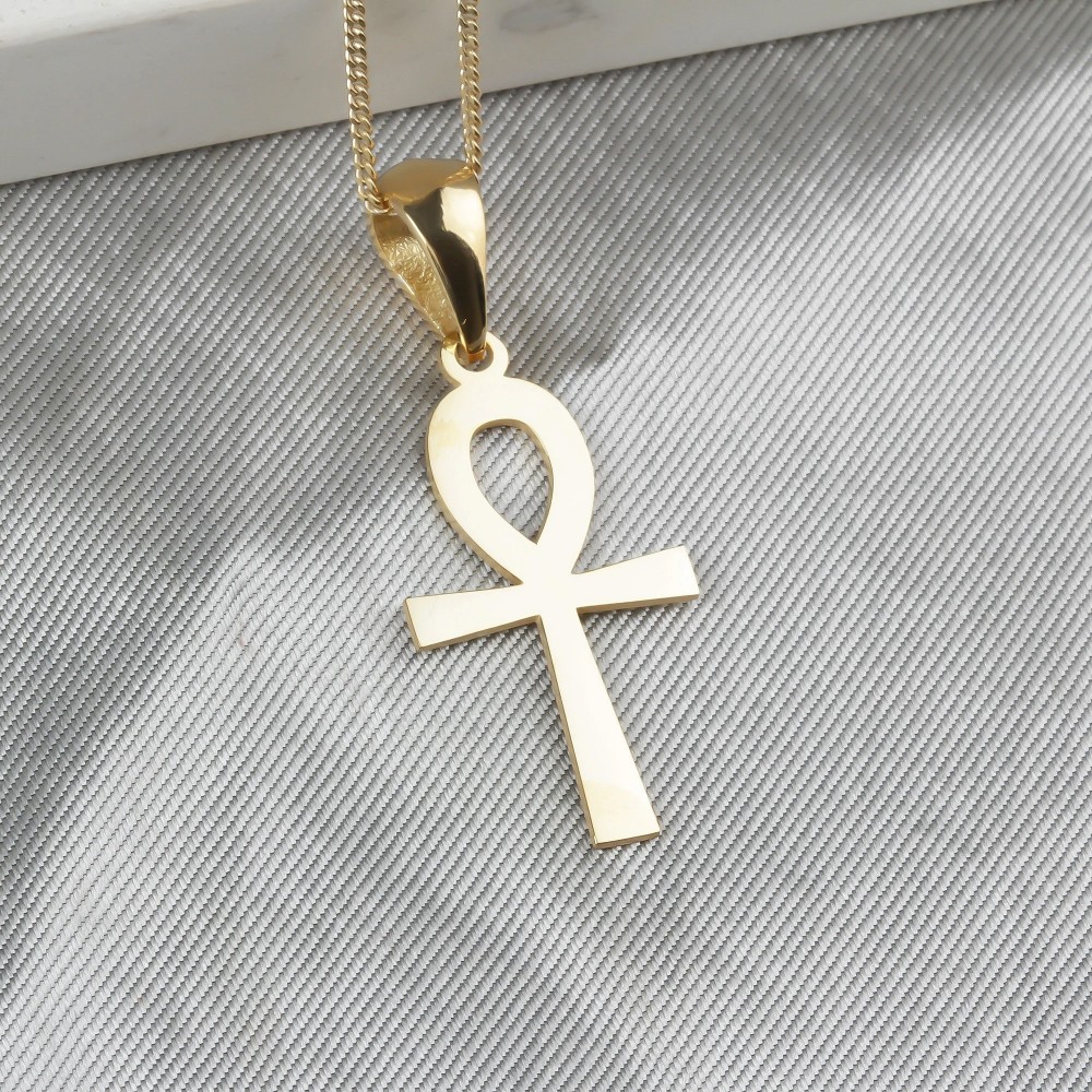 Glorria 925k Sterling Silver Ankh Necklace