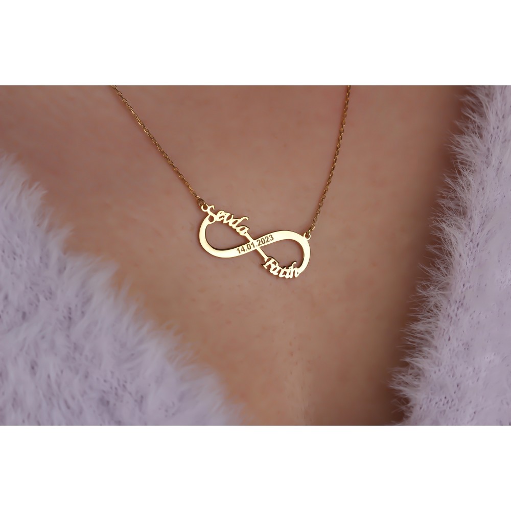 Glorria 925k Sterling Silver Infinity Necklace