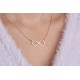 Glorria 925k Sterling Silver Infinity Necklace