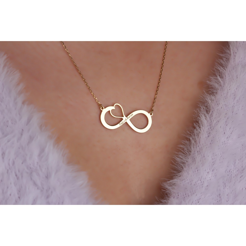 Glorria 925k Sterling Silver Infinity Necklace