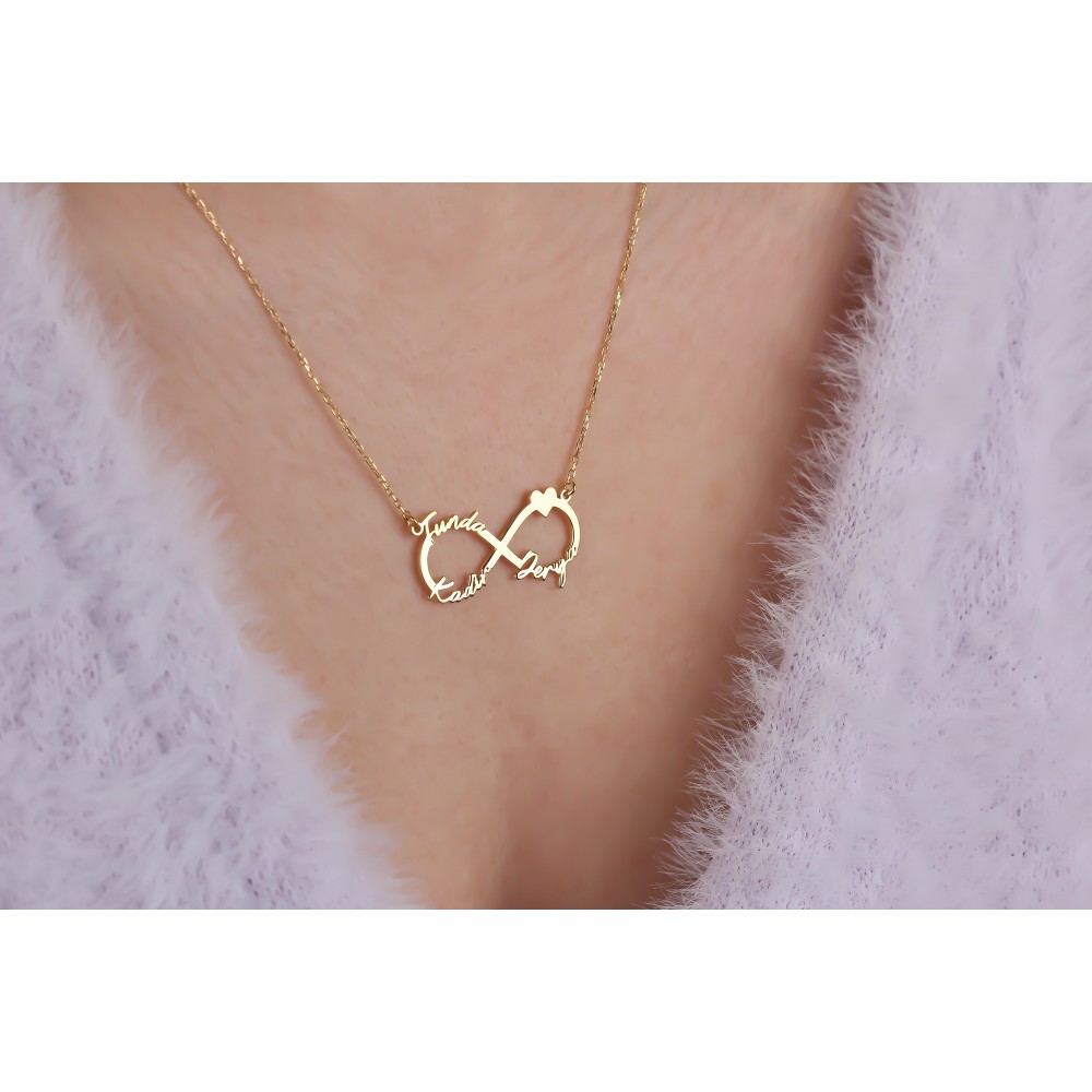 Glorria 925k Sterling Silver Infinity Necklace