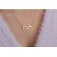 Glorria 925k Sterling Silver Infinity Necklace