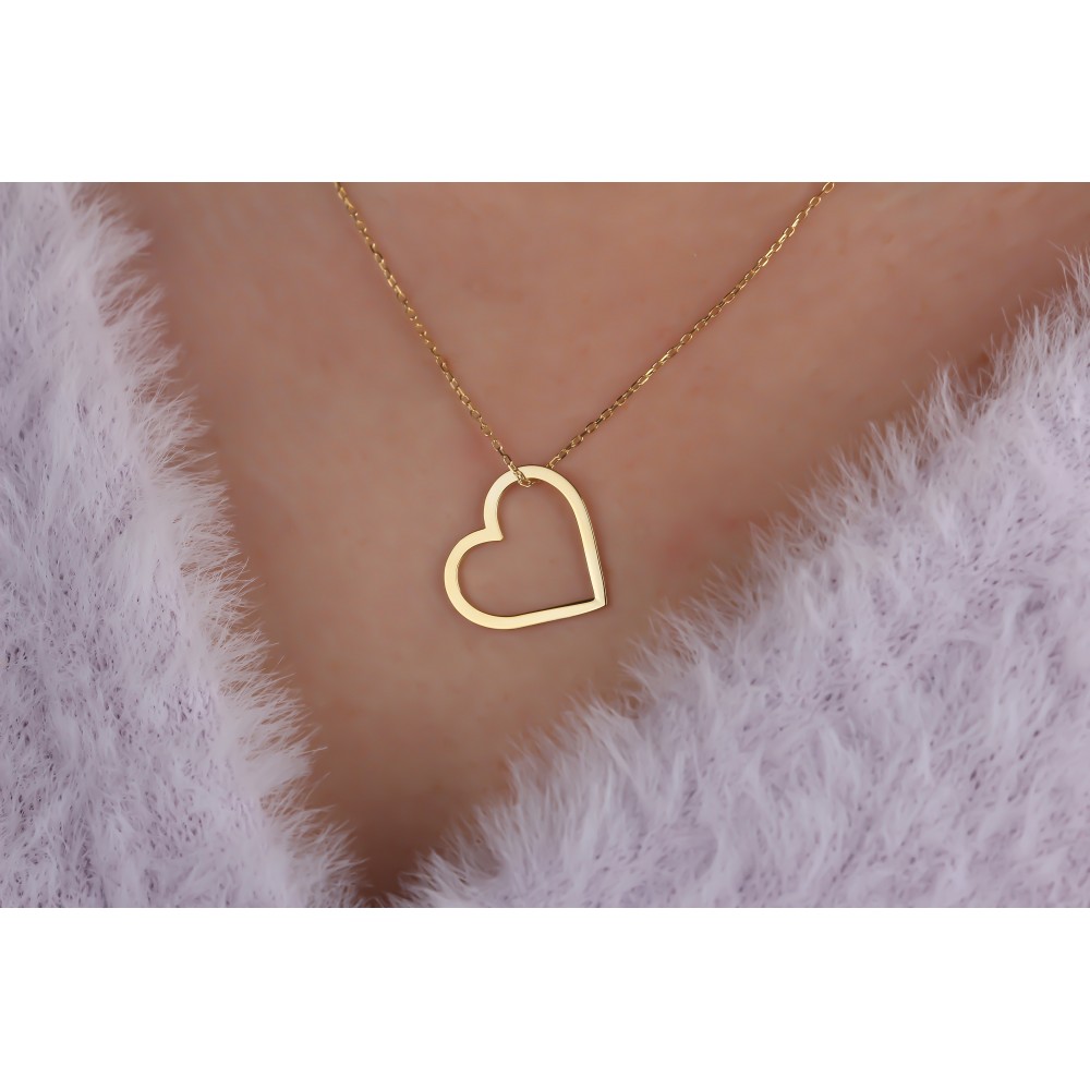 Glorria 925k Sterling Silver Heart Necklace