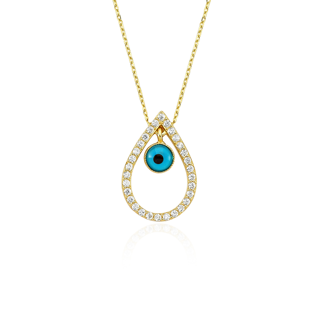 Glorria 14k Solid Gold Drop Necklace