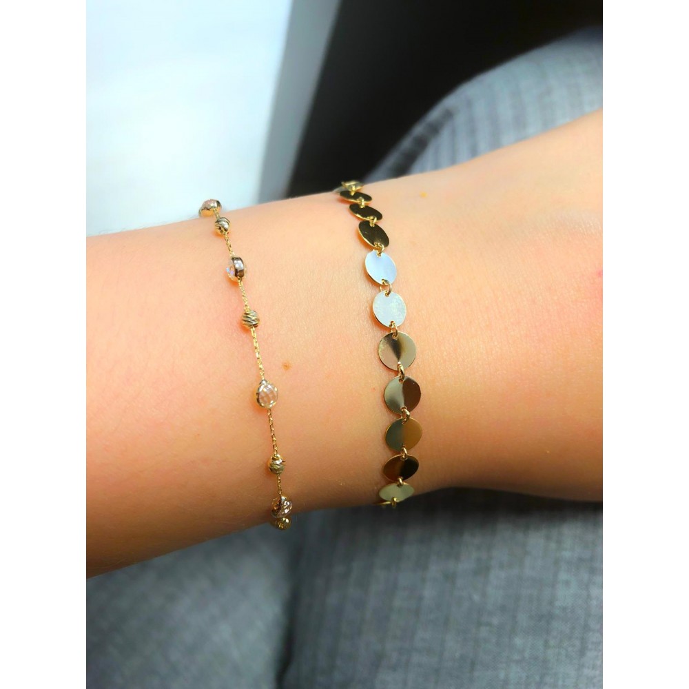 Glorria 14k Solid Gold Scaled Bracelet