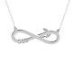 Glorria 925k Sterling Silver Personalized Name Infinity Silver Necklace