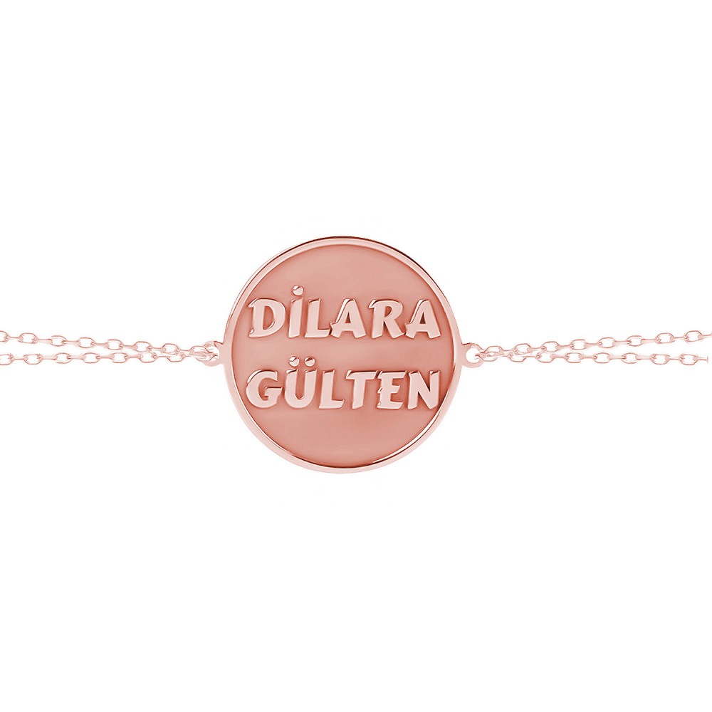 Glorria 925k Sterling Silver Personalized Name Plate Silver Bracelet