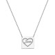 Glorria 925k Sterling Silver Personalized Name Silver Heart Necklace